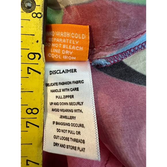 NWT Oliphant Fergana Rhubarb Long Sleeve Mini Shift Dress Sz. Medium - Picture 13 of 14